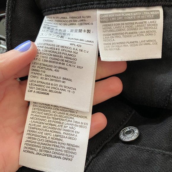 Levis | Wedgie Fit | Skinny Jeans | Soft Ultra Black | Size 25 - Picture 10 of 12